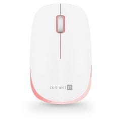 Connect IT Set klávesnice s myší Combo CKM-7801-CS, CZ/ SK - bílá/ růžová