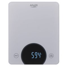 Adler Kuchyňská váha AD3173s do 10kg stříbrná