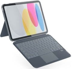EPICO Klávesnice s pouzdrem pro Apple iPad 10,2" - qwerty/šedá, 43811101300011