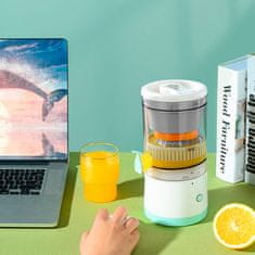 Netscroll Odšťavňovač citrusů a dalšího ovoce, přenosný odšťavňovač jako skvělý nápad na dárek, rychlá příprava zdravých nápojů, USB nabíjení, snadné čištění, ProJuicer
