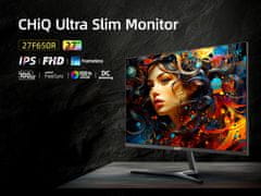 CHiQ 27" bezrámečkový monitor 27F650R Full HD 100 Hz UltraSlim repro