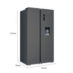 CHiQ Americká chladnička FSS559NEI42D + 12 let záruka na kompresor (bez registrace)