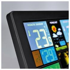 Solight  Bezdrátová meteostanice, extra velký barevný LCD, teplota, vlhkost, tlak, RCC, USB , černá