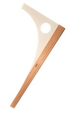 Janome krejčovský příložník 60cm-dřevěný+plast (60x25)